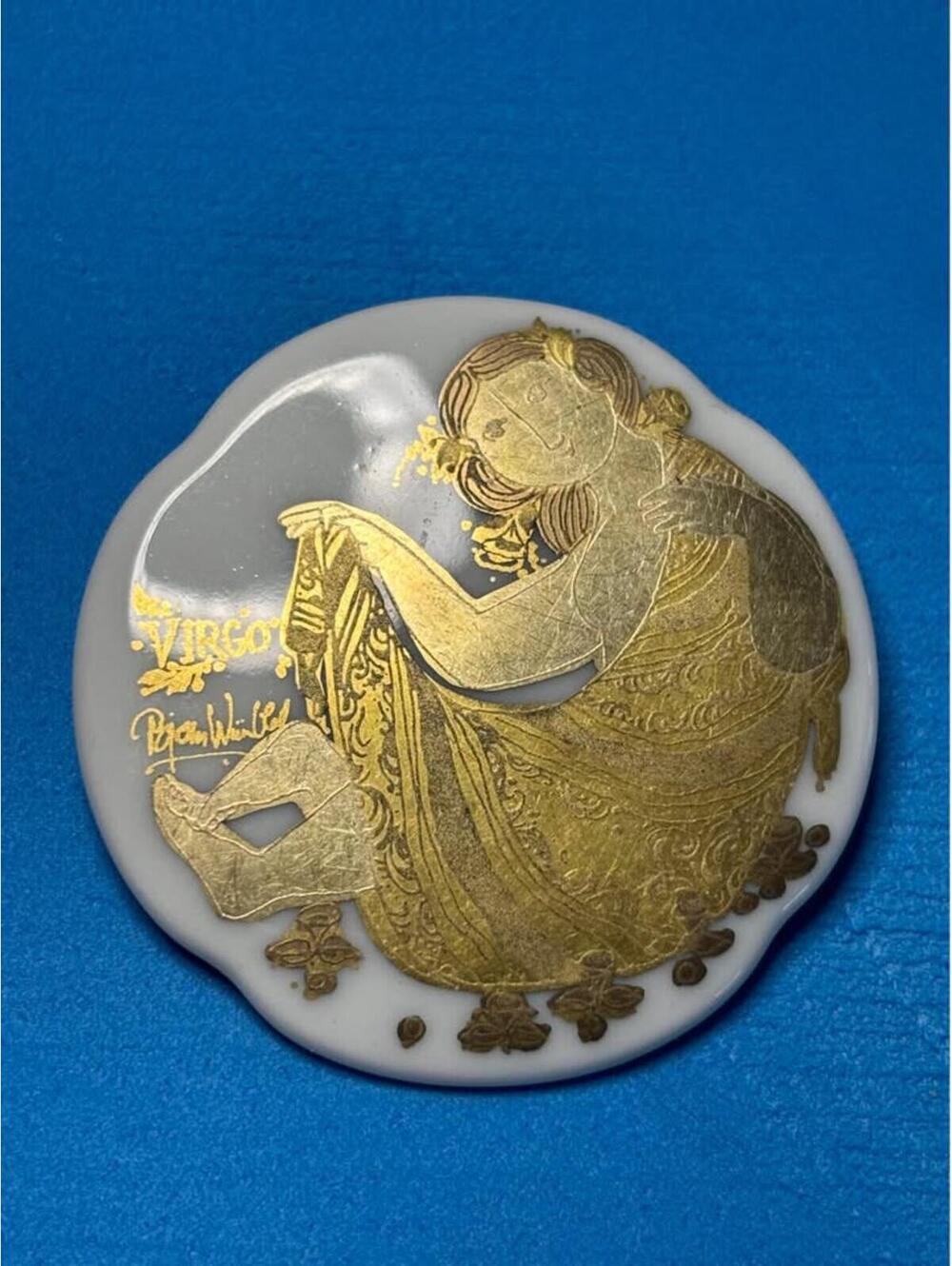 Rosenthal Studio-Line Bjorn Wiinblad Virgo Porcelain Brooch